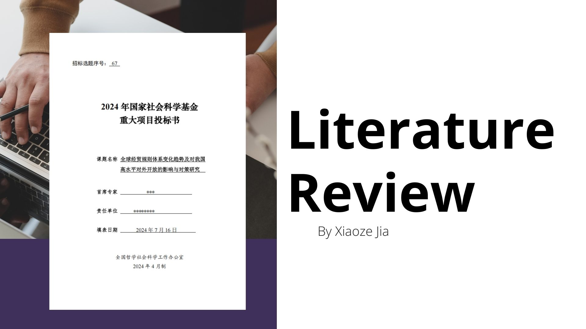 Literature review – Xiaoze – 2024 Chinese National Social Science Fund of China Major Grant Proposal